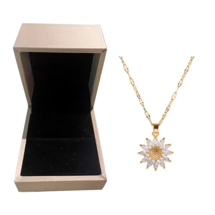 Vintage Sunflower Titanium Steel Necklace