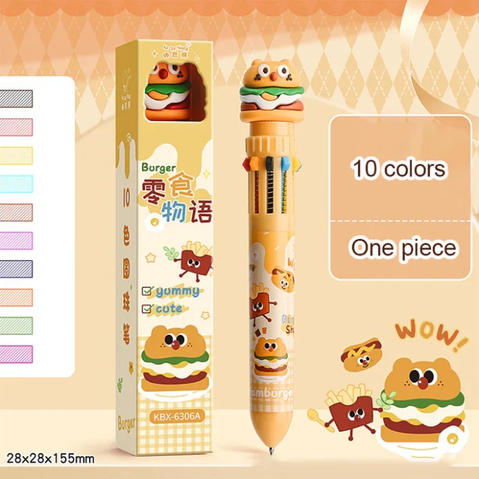 Cartoon Retractable Gel Pens – Multicolor Cute Stationery - Image 1