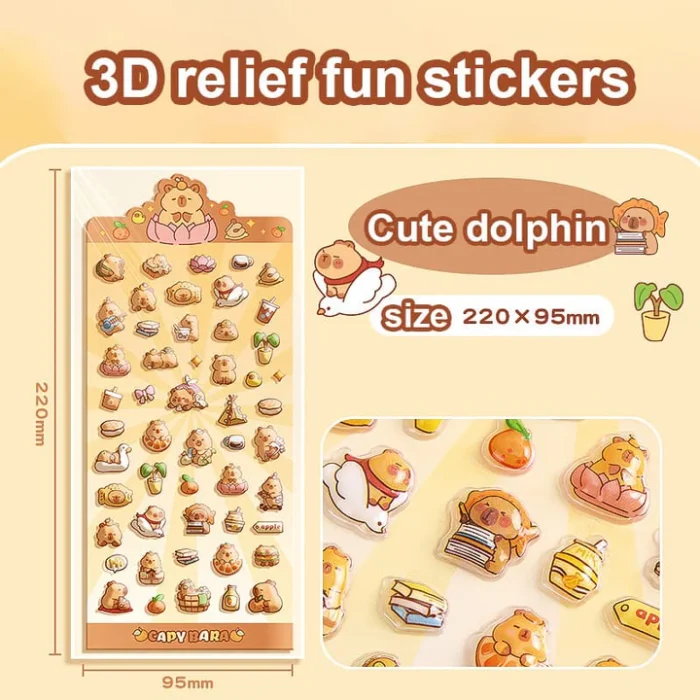 3D Embossed Relief Stickers – Fun DIY Decorative Stickers for Kids & Crafts - Image 1