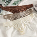 Men's Thong Ice Silk High-End Satin Sexy T-String