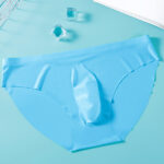 3D Pouch Men's Ice Silk Briefs Ultra-thin Transparent Seamless Underpants 3PCS - Image 5