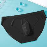 3D Pouch Men's Ice Silk Briefs Ultra-thin Transparent Seamless Underpants 3PCS - Image 8