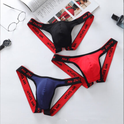 Male Panties Thong Low Waist T-Pants Bladder Soft And Comfortable Double Thong