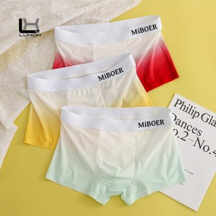 Ultra-thin,ice silk boxer briefs for cool,(3 piece Combo)