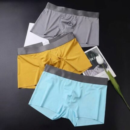 Seamless Ice Silk U-Convex Men's Briefs (3 Pieces Pack)
